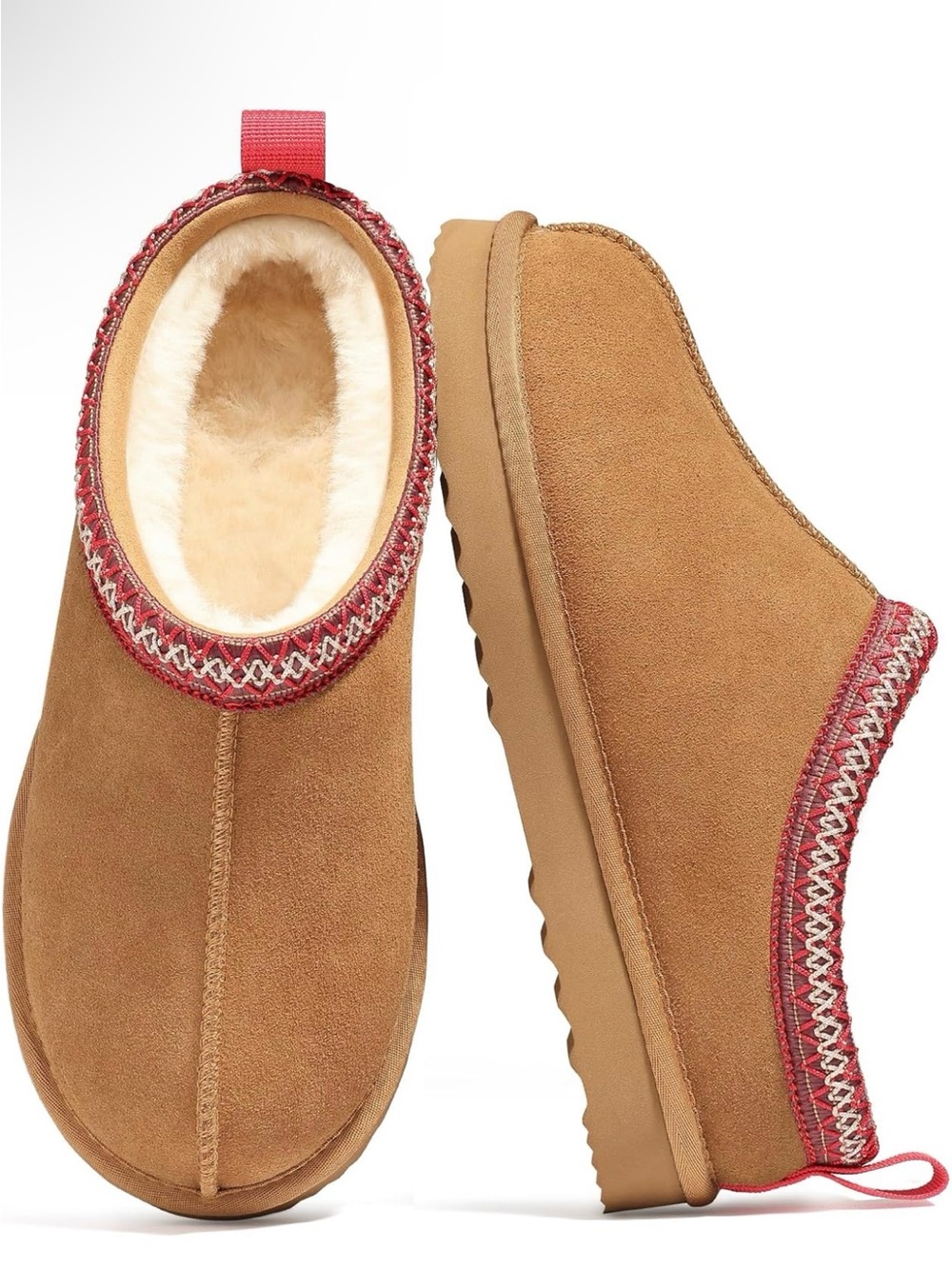 Women's Slippers Platform Mini Boots / Suede / Size 11 /